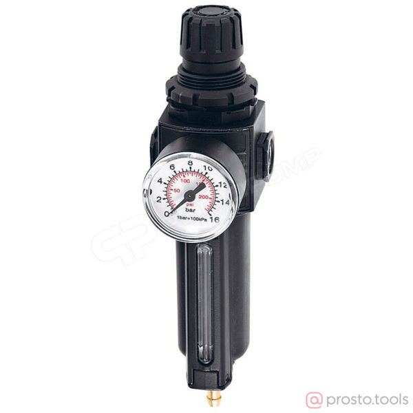 Изображение Воздушный фильтр + регулятор, 0-12 бар, 3/8" BSP (F) - 1/2" BSP (F), шт. //SAMOA
