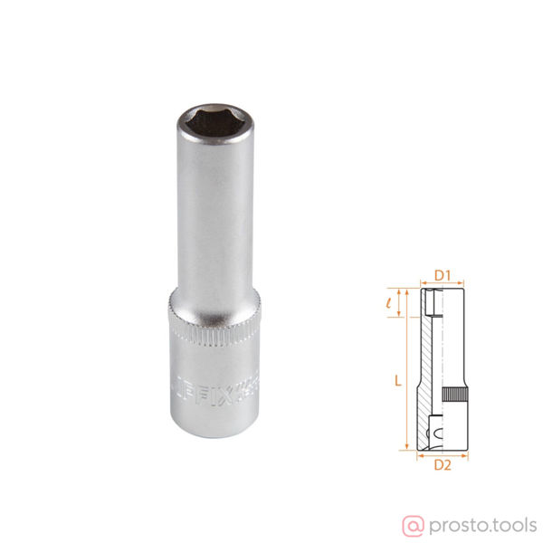 Изображение Головка торц. 3/8" 9мм 6-гран. глубокая //AFFIX