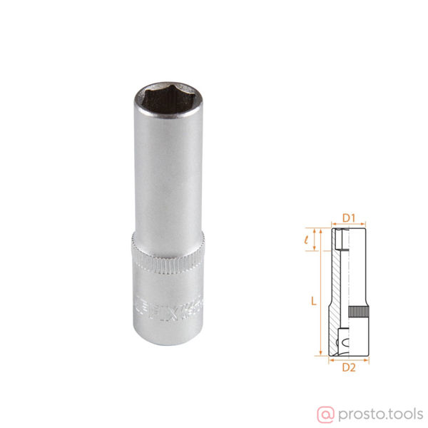 Изображение Головка торц. 3/8" 11мм 6-гран. глубокая //AFFIX