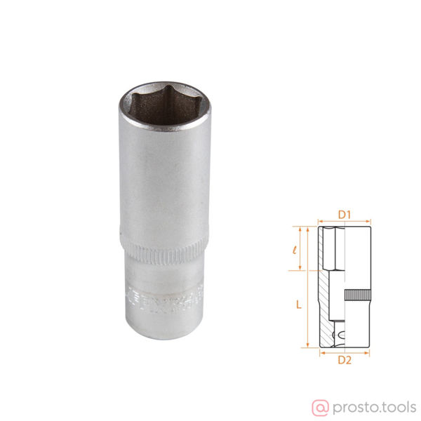 Изображение Головка торц. 3/8" 16мм 6-гран. глубокая //AFFIX