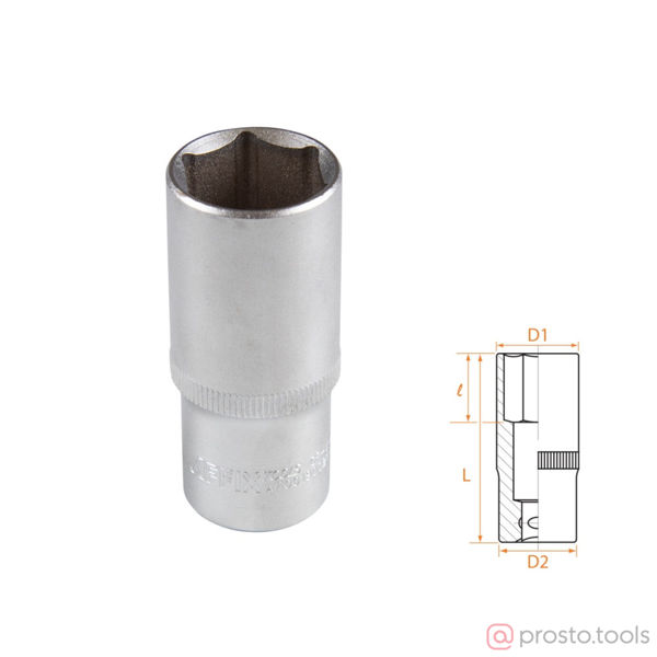 Изображение Головка торц. 3/8" 21мм 6-гран. глубокая //AFFIX