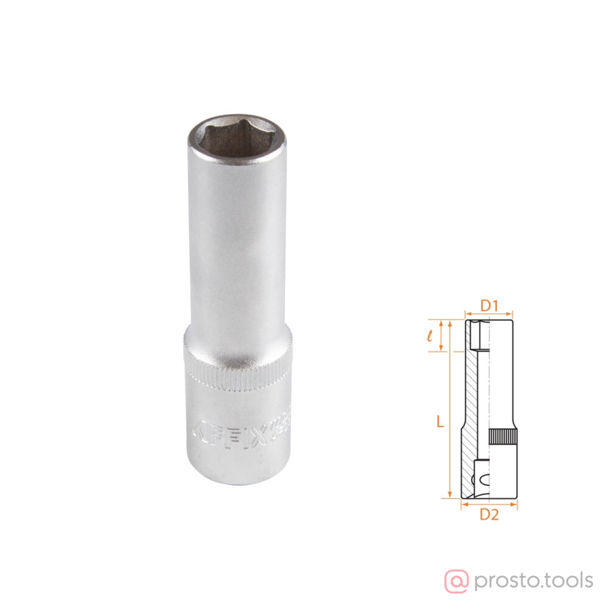 Изображение Головка торц. 1/2" 13мм 6-гран. глубокая //AFFIX
