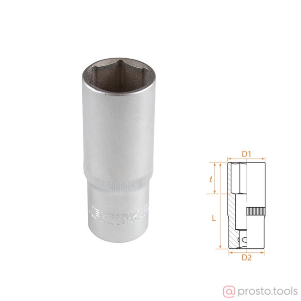 Изображение Головка торц. 1/2" 22мм 6-гран. глубокая //AFFIX