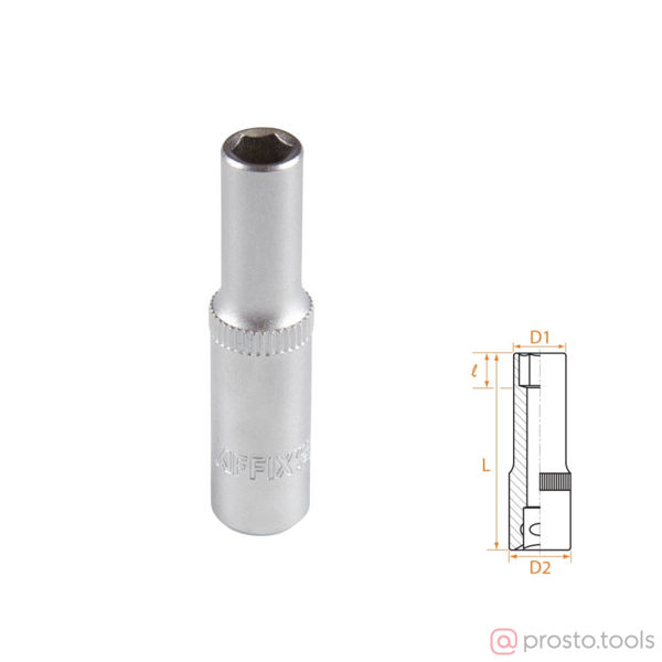 Изображение Головка торц. 1/4" 6мм 6-гран. глубокая //AFFIX