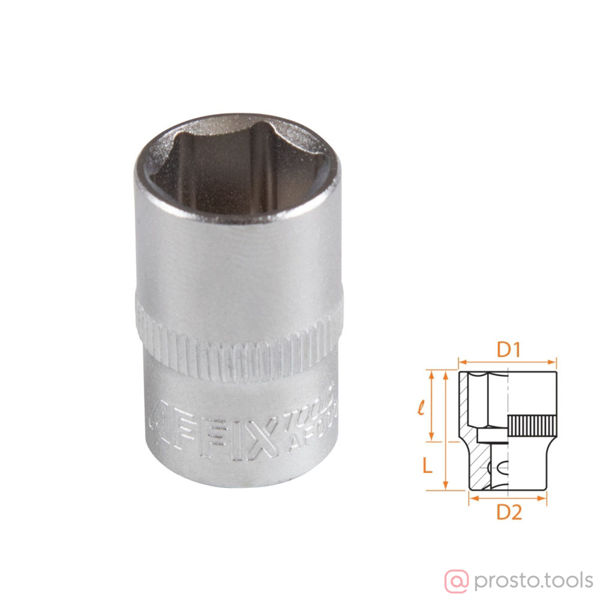 Изображение Головка торц. 3/8" 13мм 6-гран. //AFFIX