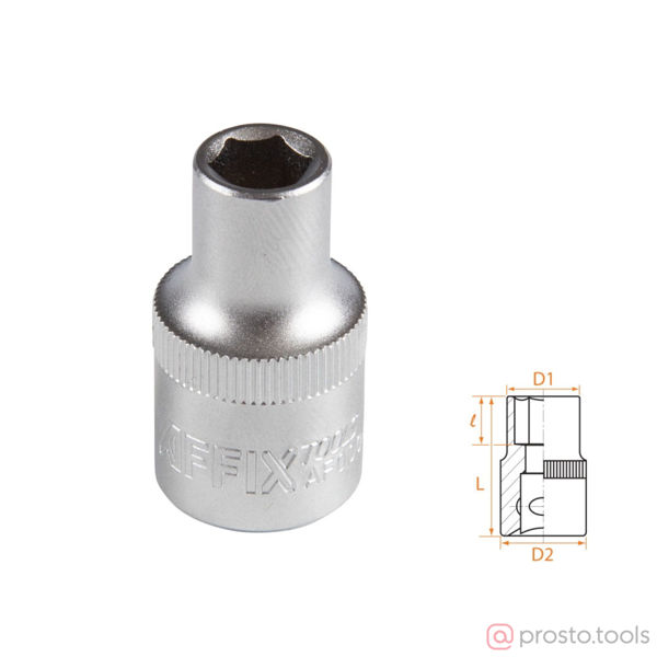 Изображение Головка торц. 1/2" 9мм 6-гран. //AFFIX