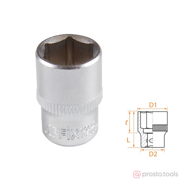 Изображение Головка торц. 1/4" 12мм 6-гран. //AFFIX