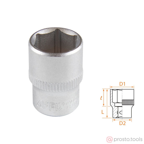 Изображение Головка торц. 1/4" 13мм 6-гран. //AFFIX