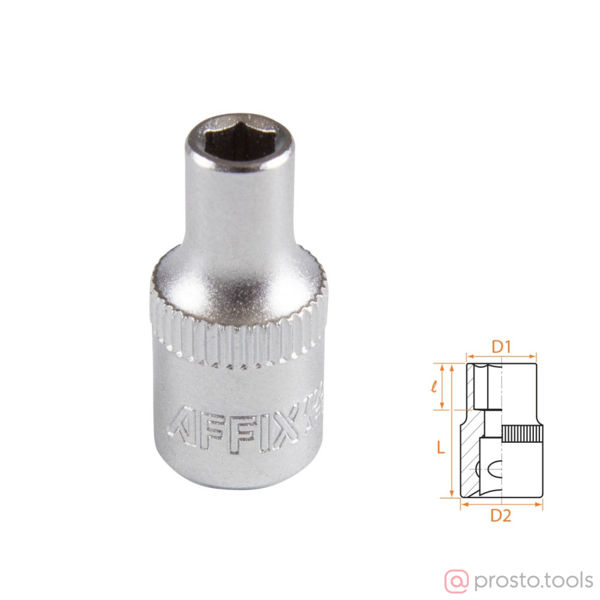 Изображение Головка торц. 1/4" 4,5мм 6-гран. //AFFIX