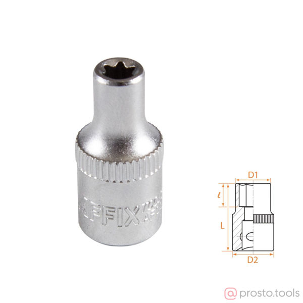 Изображение Головка торц. 1/4" E5 TORX Е-стандарт //AFFIX