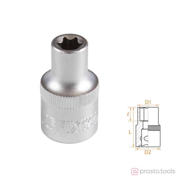 Изображение Головка торц. 1/2" E10 TORX Е-стандарт //AFFIX