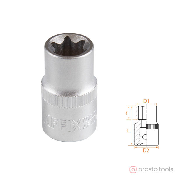 Изображение Головка торц. 1/2" E16 TORX Е-стандарт //AFFIX