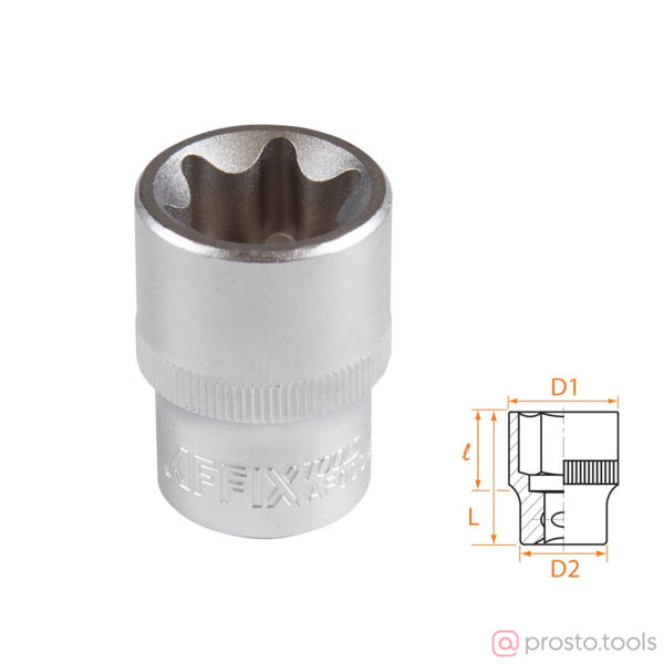 Изображение Головка торц. 1/2" E24 TORX Е-стандарт //AFFIX