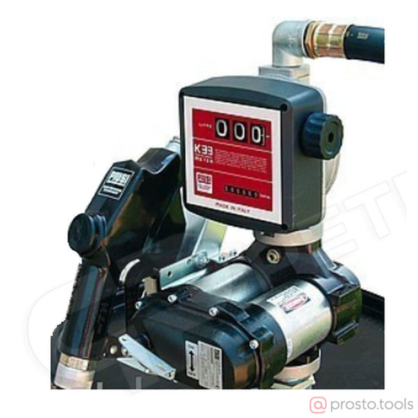 Изображение Drum BI-Pump 12V K33 - Бочковой комплект для ДТ (мех. счетч., мех. пист.), 80 л/мин, шт //PIUSI