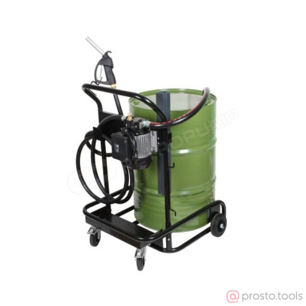 Изображение Насос электрический шестеренный 220V для масла, комплект с тележкой для бочки 205 л, 25 л/мин, Visco