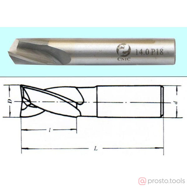 Изображение Фреза шпоночная ц/х 25х26х102 Р18 DIN327 "CNIC" (шт)