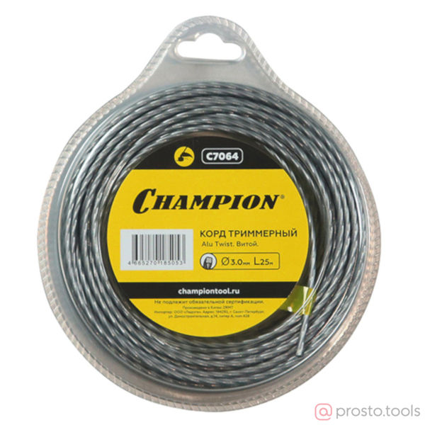 Изображение Корд трим.CHAMPION Alu Twist 3.0мм*25м (витой)