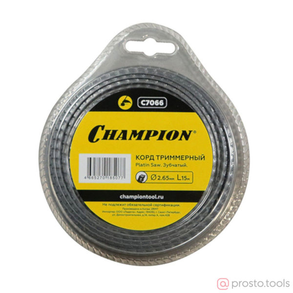 Изображение Корд трим.CHAMPION Platin Saw 2.65мм*15м (зубчатый)