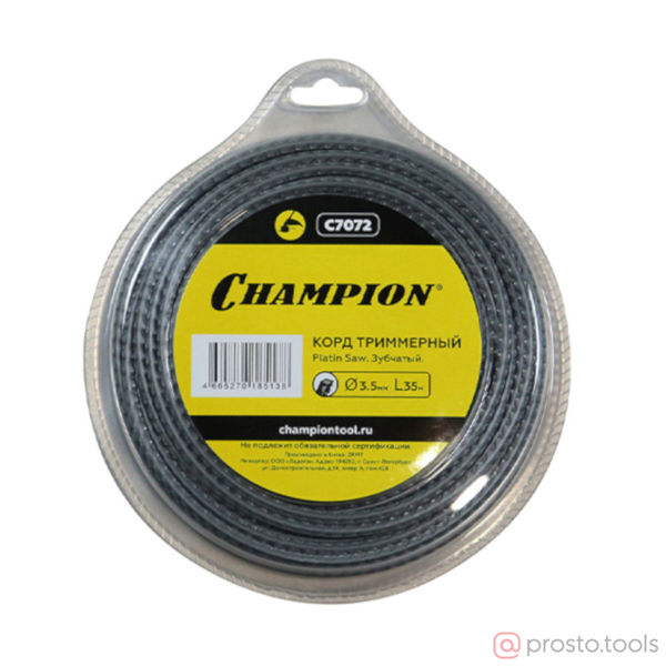 Изображение Корд трим.CHAMPION Platin Saw 3.5мм*35м (зубчатый)+нож