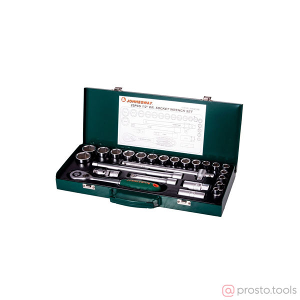 Изображение Набор головок 1/2" 10-32 мм 6 гр. 25 пред. S04H4125S //JONNESWAY
