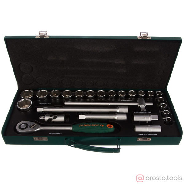 Изображение Набор головок 1/2" 10-32 мм 6 гр. 25 пред. S04H4125S //JONNESWAY