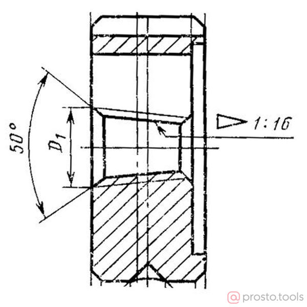 Изображение Плашка коническая К 1/4" (NPT), 18 ниток/дюйм, dнар.38мм //TLX