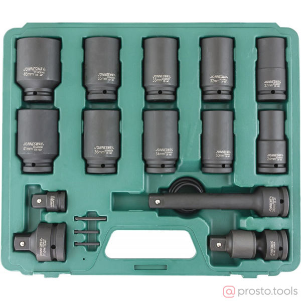 Изображение Набор головок ударных 3/4" 24-46 мм 6 гр. 20 пред. S03AD6120S //JONNESWAY
