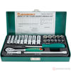 Изображение Набор головок 1/4" 4-13 мм 6 гр. 25 пред. с трещоткой S04H2125S //JONNESWAY