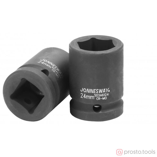 Изображение Головка ударная 3/4" 24мм 6-гран. S03A6124 //JONNESWAY