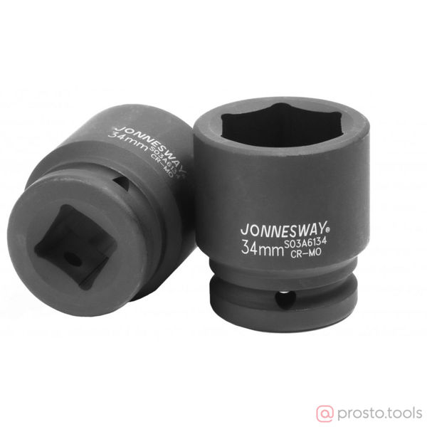 Изображение Головка ударная 3/4" 34мм 6-гран. S03A6134 //JONNESWAY