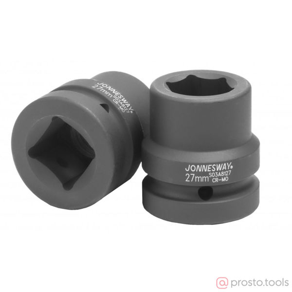 Изображение Головка ударная 1" 27мм 6-гран. S03A8127 //JONNESWAY