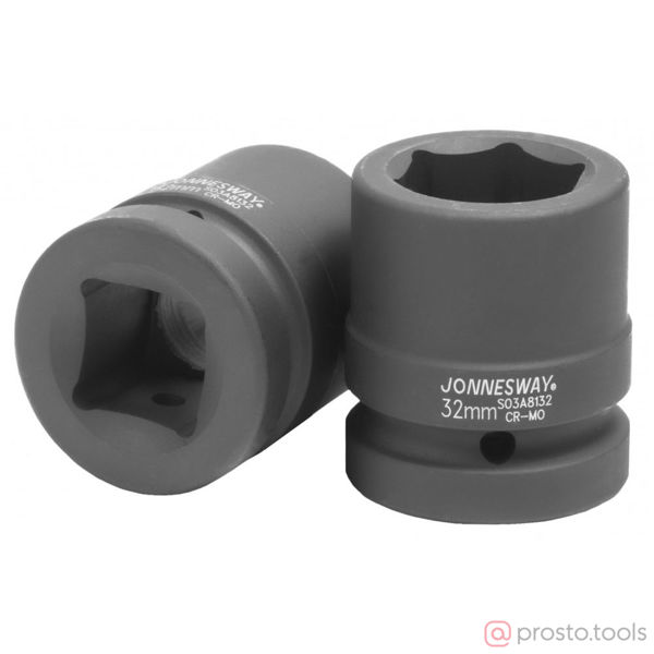 Изображение Головка ударная 1" 32мм 6-гран. S03A8132 //JONNESWAY