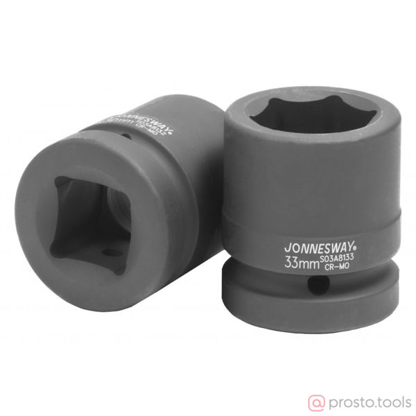 Изображение Головка ударная 1" 33мм 6-гран. S03A8133 //JONNESWAY