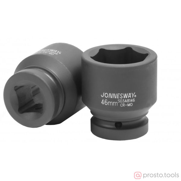 Изображение Головка ударная 1" 46мм 6-гран. S03A8146 //JONNESWAY