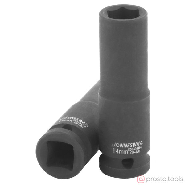 Изображение Головка ударная 1/2" 14мм 6-гран. глубокая S03AD4114 //JONNESWAY