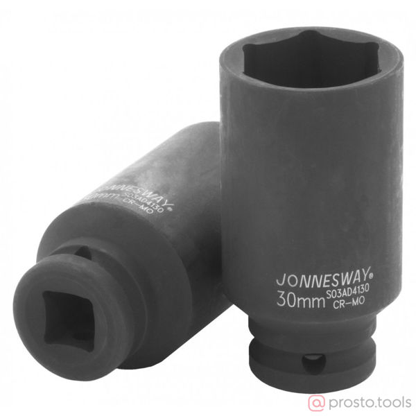 Изображение Головка ударная 1/2" 30мм 6-гран. глубокая S03AD4130 //JONNESWAY