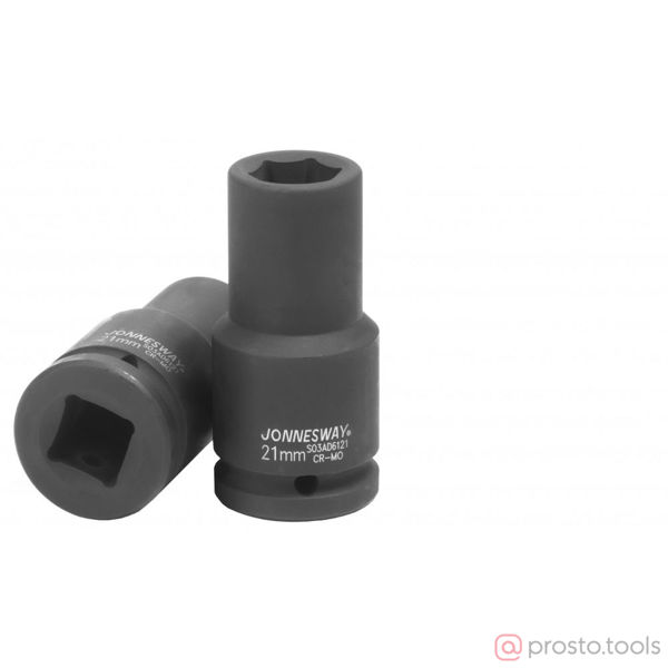Изображение Головка ударная 3/4" 21мм 6-гран. глубокая S03AD6121 //JONNESWAY