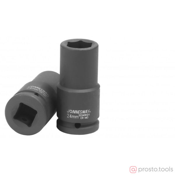 Изображение Головка ударная 3/4" 24мм 6-гран. глубокая S03AD6124 //JONNESWAY