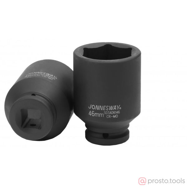 Изображение Головка ударная 3/4" 46мм 6-гран. глубокая S03AD6146 //JONNESWAY