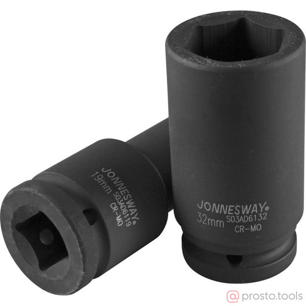 Изображение Головка ударная 3/4" 19мм 6-гран. глубокая S03AD6119 //JONNESWAY