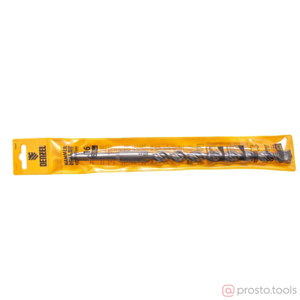 Изображение Бур SDS-plus 16х260 двойная спираль, Cobalt W-tip //DENZE