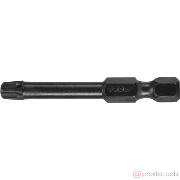 Изображение Бита TX30х50мм 2шт. тип хвостовика E 1/4", 50мм, 2шт, на карточке "ПРОФИ" //ЗУБР
