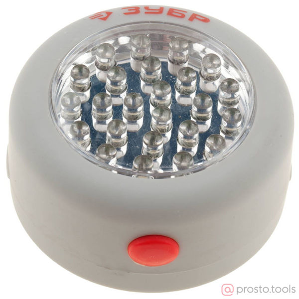 Изображение Фонарь светодиодный ЗУБР, 24 LED, магнит, крючок для подвеса, 3ААА