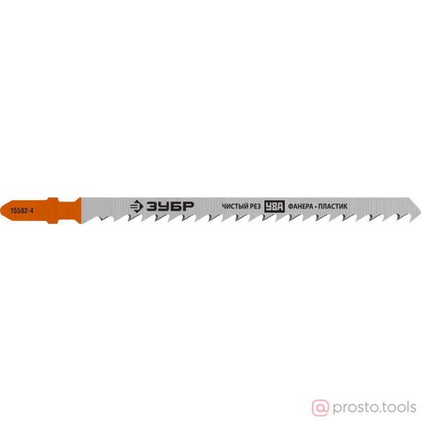 Изображение Пилка для э/лобзика T301CD "ПРОФЕССИОНАЛ", T301CD Cr-V, по дереву, T-хвост., шаг 4мм, 100мм, 2шт