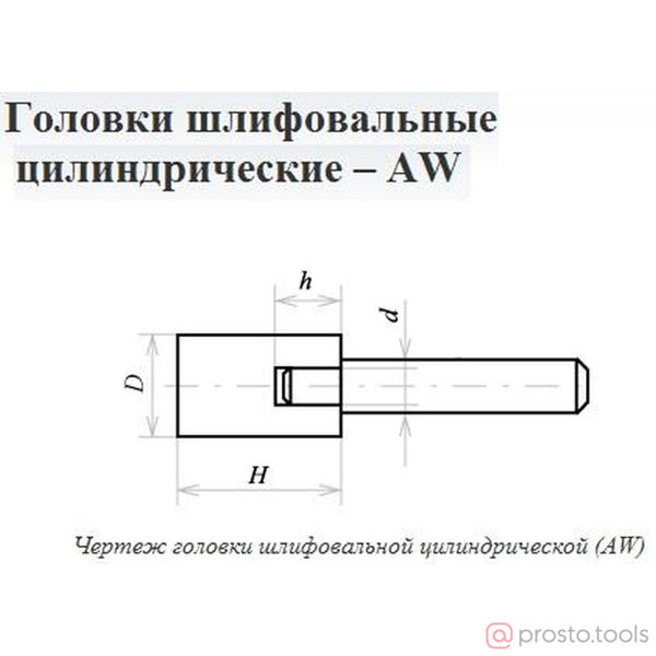 Изображение Шарошка цилиндрическая 10х25х3 AW(ГЦ) 25А F60(25Н) O(СТ1) с хвостовиком //CNIC