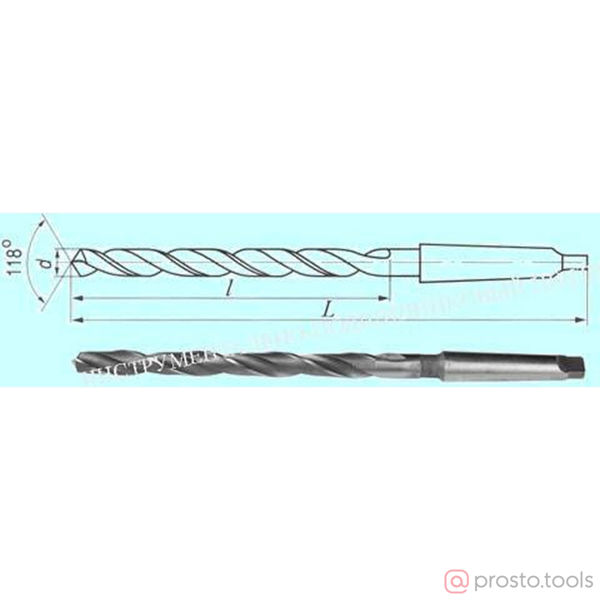 Изображение Сверло к/х 10,8х125х206 Р18
