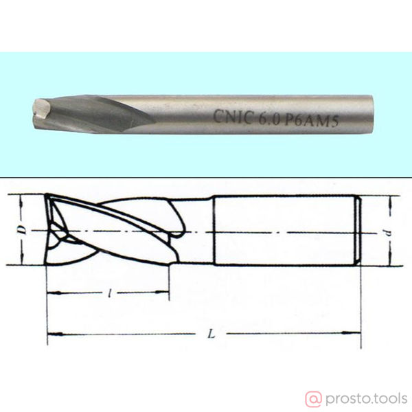 Изображение Фреза шпоночная ц/х 4х7х36 Р6АМ5 "CNIC" (шт)