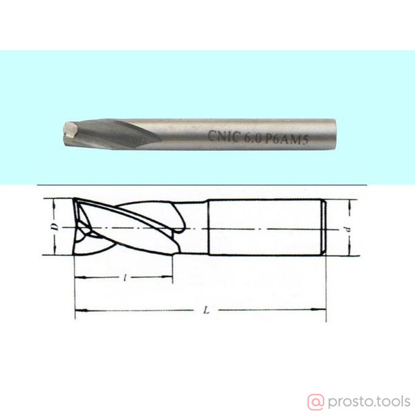 Изображение Фреза шпоночная ц/х 8х11х61 Р6АМ5 DIN327 "CNIC" dхв-10мм (шт)