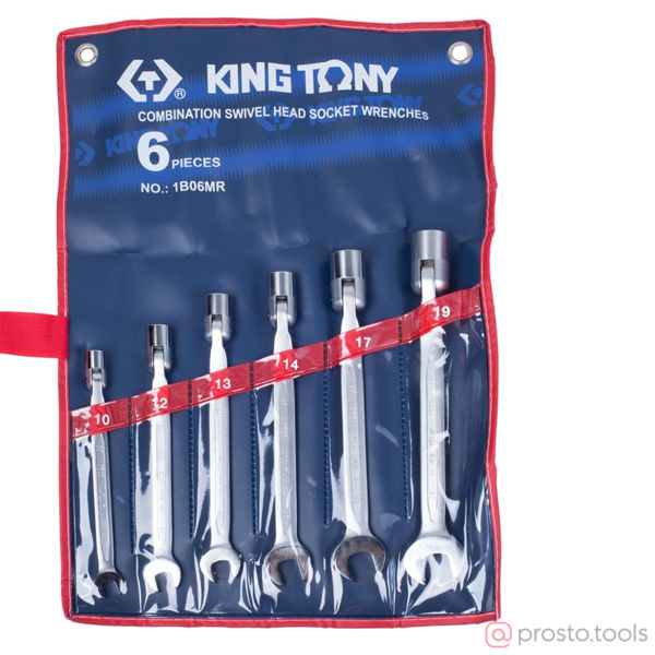 Изображение Набор ключей комб. 10-19мм 6шт. //KING TONY