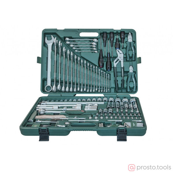 Изображение Набор инструмента 128 пр. пласт. кейс 1/4", 1/2" DR S04H524128S //JONNESWAY